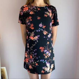 Floral Black Dress